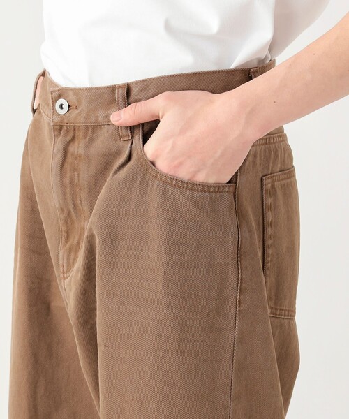 BEAMS HEART（ビームスハート）の「カラー カーブ バギー デニム（デニムパンツ・メンズ・チャコールグレー/ライトブラウン・SMALL/MEDIUM/LARGE）」の14枚目の写真