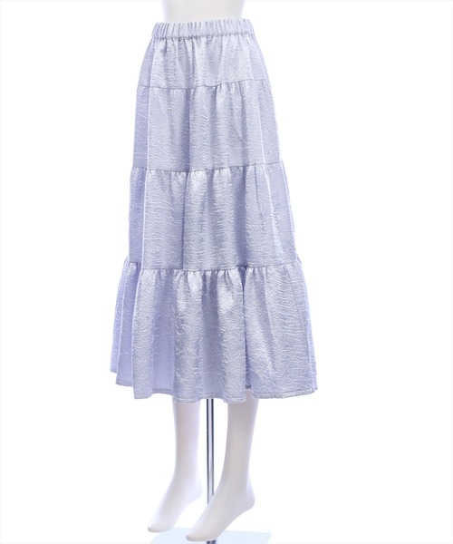 CLEAR BASIC（クリアベーシック）の「シュリンク加工ティアードロングスカート[大人 フェミニン 上品]≪新作≫（スカート・レディース・オフホワイト/ブラック/ブルーグレー・F）」の16枚目の写真