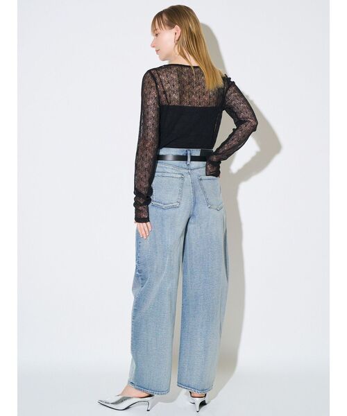 ELENDEEK（エレンディーク）の「エンブロイダリースキンカットソー（Tシャツ/カットソー・レディース・ブラック/オフホワイト・FREE）」の20枚目の写真