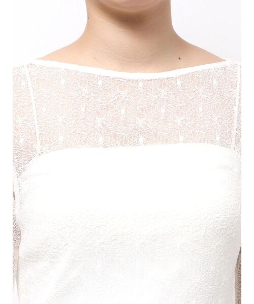 ELENDEEK（エレンディーク）の「エンブロイダリースキンカットソー（Tシャツ/カットソー・レディース・ブラック/オフホワイト・FREE）」の4枚目の写真