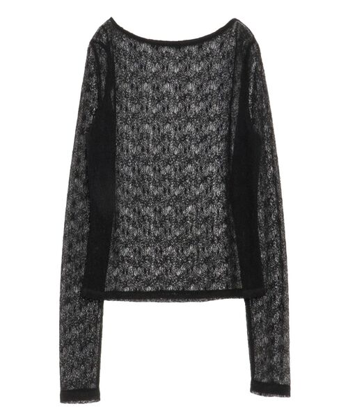 ELENDEEK（エレンディーク）の「エンブロイダリースキンカットソー（Tシャツ/カットソー・レディース・ブラック/オフホワイト・FREE）」の11枚目の写真