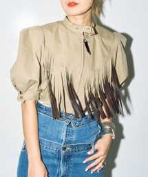 TOGA PULLA | TOGA PULLA TWILL FRINGE BLOUSE TP261-FJ226：ブラウス(シャツ/ブラウス)