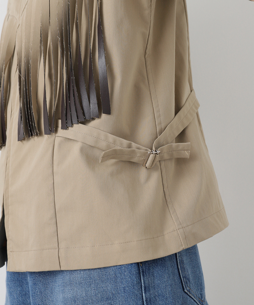 TOGA PULLA（トーガ　プルラ）の「TOGA PULLA TWILL FRINGE BLOUSE TP261-FJ226：ブラウス（シャツ/ブラウス・レディース・ベージュ・38）」の10枚目の写真