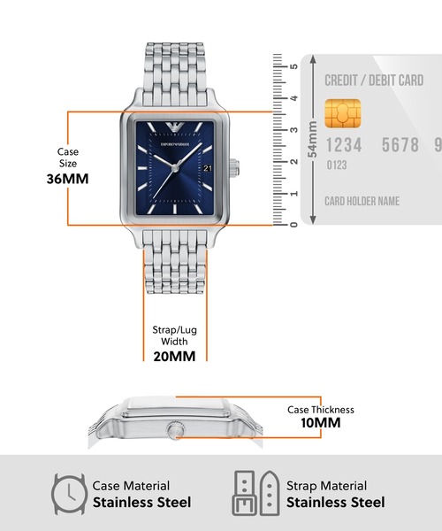 EMPORIO ARMANI(エンポリオアルマーニ)の「エンポリオ・アルマーニ 腕時計 メンズ アナログ ステンレス AR11754(アナログ腕時計・メンズ・シルバー・FREE)」の5枚目の写真