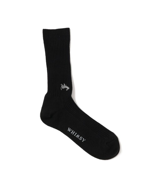 Whimsy(ウィムジー)の「WHIMSY SOCKS / EMJAY SOCKS(ソックス/靴下・メンズ・ホワイト/ブラック・ONE SIZE)」の2枚目の写真