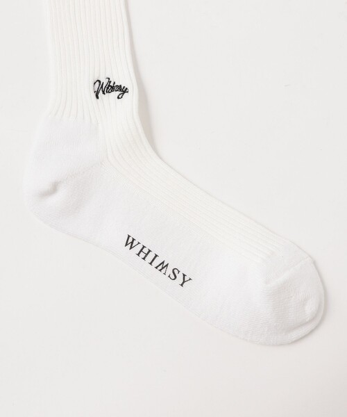 Whimsy(ウィムジー)の「WHIMSY SOCKS / EMJAY SOCKS(ソックス/靴下・メンズ・ホワイト/ブラック・ONE SIZE)」の4枚目の写真
