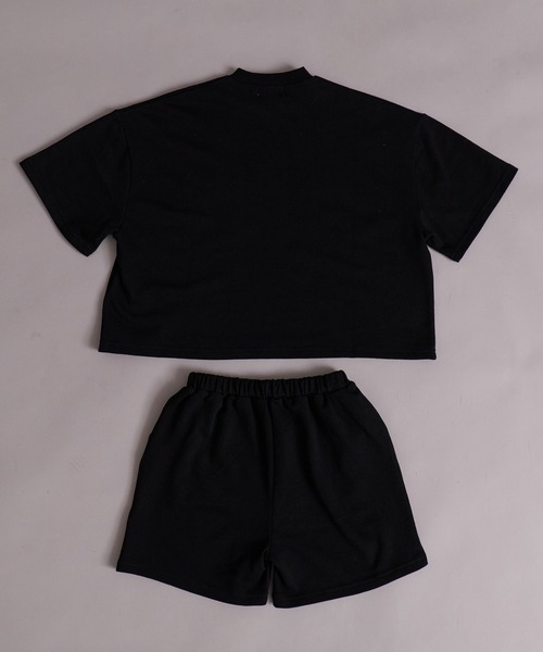 PAIRMANON STREET（ペアマノンストリート）の「裏毛 ロゴプリント セットアップ 半袖 ショートパンツ【PAIRMANON STREET】（セットアップ・キッズ・グレー/ブラック/カーキ・100/110/120/130/140/150/160/90）」の18枚目の写真