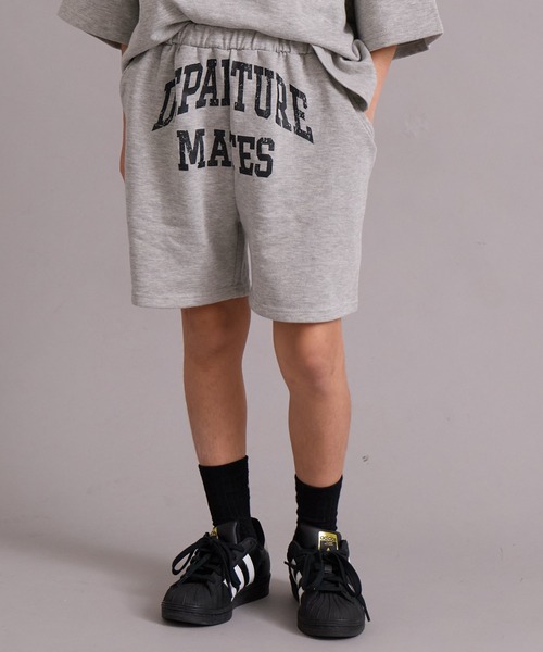 PAIRMANON STREET（ペアマノンストリート）の「裏毛 ロゴプリント セットアップ 半袖 ショートパンツ【PAIRMANON STREET】（セットアップ・キッズ・グレー/ブラック/カーキ・100/110/120/130/140/150/160/90）」の11枚目の写真