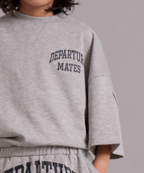 PAIRMANON STREET（ペアマノンストリート）の「裏毛 ロゴプリント セットアップ 半袖 ショートパンツ【PAIRMANON STREET】（セットアップ・キッズ・グレー/ブラック/カーキ・100/110/120/130/140/150/160/90）」の16枚目の写真