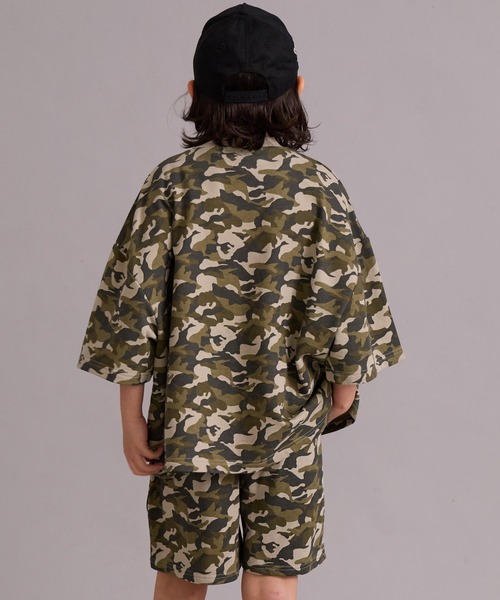 PAIRMANON STREET（ペアマノンストリート）の「裏毛 ロゴプリント セットアップ 半袖 ショートパンツ【PAIRMANON STREET】（セットアップ・キッズ・グレー/ブラック/カーキ・100/110/120/130/140/150/160/90）」の13枚目の写真