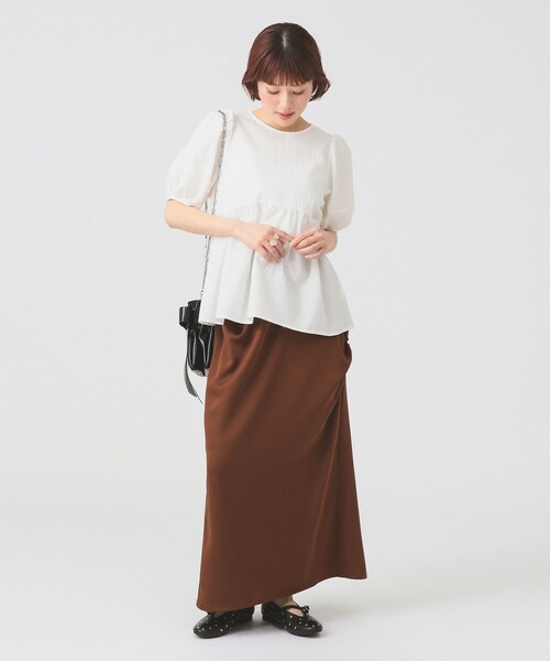 Ray BEAMS（レイビームス）の「ランタンスリーブ ギャザー ブラウス（シャツ/ブラウス・レディース・ホワイト/ライトブルー/ブラック/その他・ONE SIZE）」の5枚目の写真