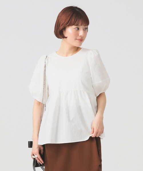 Ray BEAMS（レイビームス）の「ランタンスリーブ ギャザー ブラウス（シャツ/ブラウス・レディース・ホワイト/ライトブルー/ブラック/その他・ONE SIZE）」の8枚目の写真