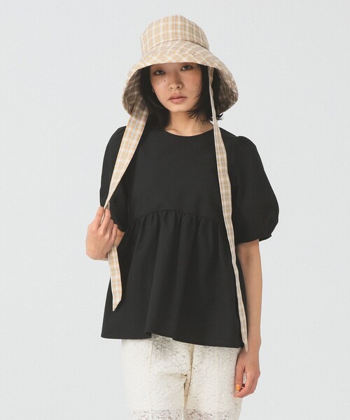 Ray BEAMS（レイビームス）の「ランタンスリーブ ギャザー ブラウス（シャツ/ブラウス・レディース・ホワイト/ライトブルー/ブラック/その他・ONE SIZE）」の12枚目の写真