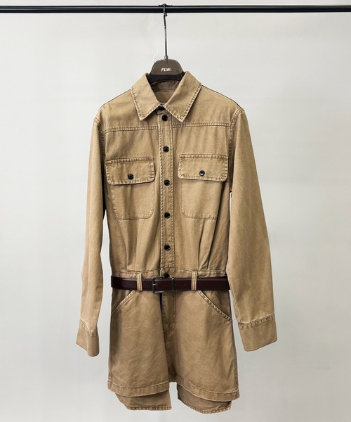 FOLLOWIN（フォロウィン）の「長袖ワンピース（ワンピース・レディース・カーキ・MEDIUM）」の3枚目の写真