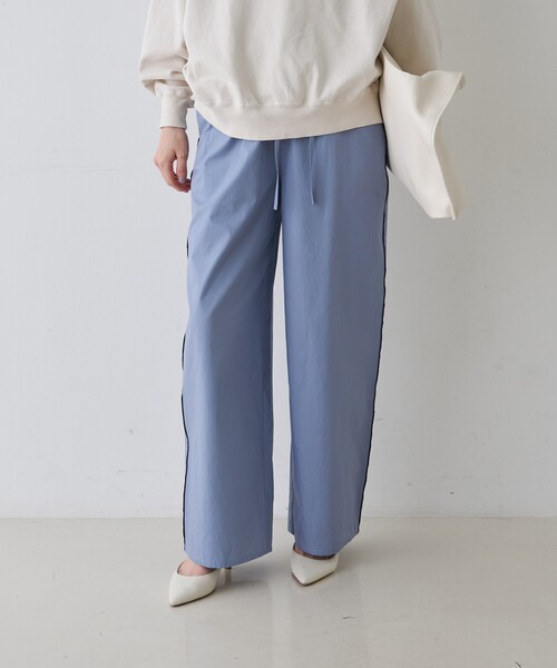Rouge vif（ルージュヴィフ）の「【セットアップ対応】セミワイドドローパンツ（その他パンツ・レディース・ストライプ/サックスブルー・38/36）」の3枚目の写真