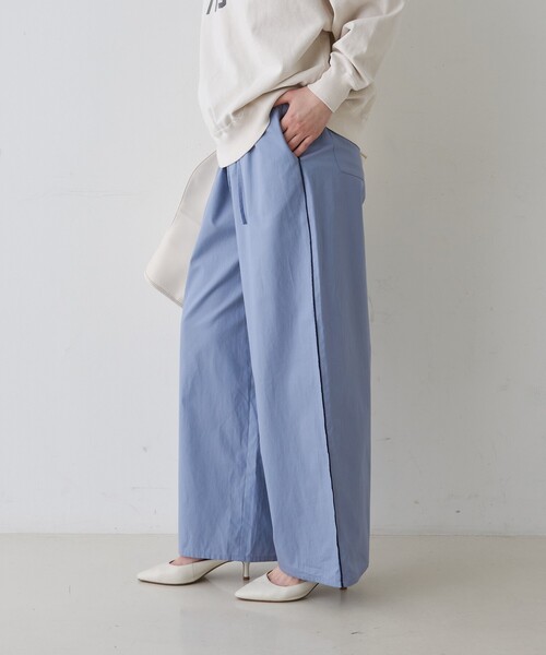 Rouge vif（ルージュヴィフ）の「【セットアップ対応】セミワイドドローパンツ（その他パンツ・レディース・ストライプ/サックスブルー・38/36）」の5枚目の写真