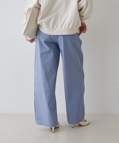 Rouge vif（ルージュヴィフ）の「【セットアップ対応】セミワイドドローパンツ（その他パンツ・レディース・ストライプ/サックスブルー・38/36）」の6枚目の写真