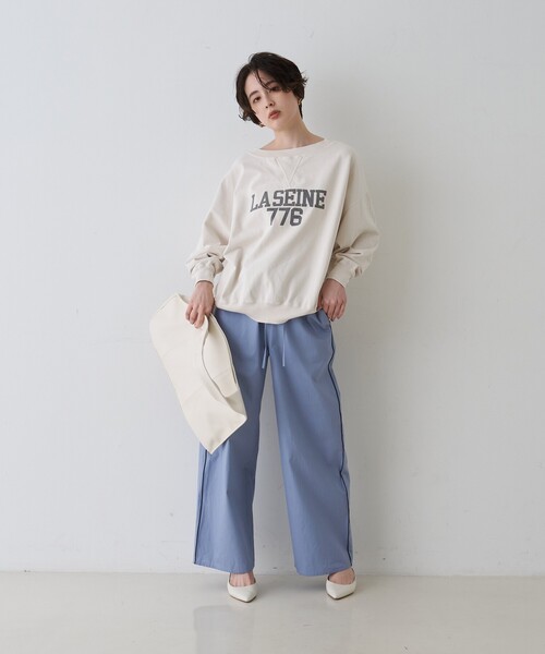 Rouge vif（ルージュヴィフ）の「【セットアップ対応】セミワイドドローパンツ（その他パンツ・レディース・ストライプ/サックスブルー・38/36）」の11枚目の写真