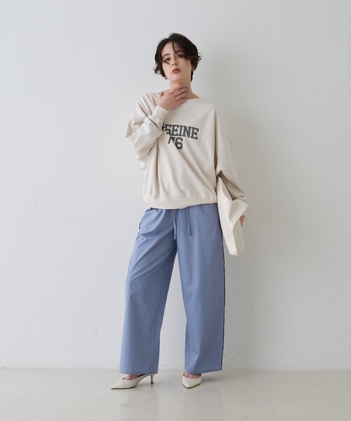 Rouge vif（ルージュヴィフ）の「【セットアップ対応】セミワイドドローパンツ（その他パンツ・レディース・ストライプ/サックスブルー・38/36）」の12枚目の写真