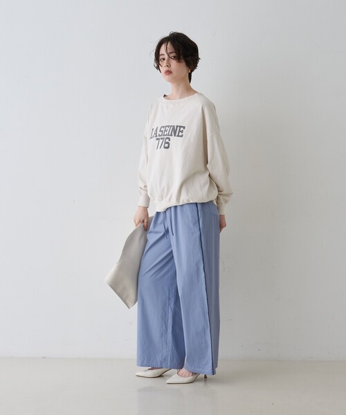 Rouge vif（ルージュヴィフ）の「【セットアップ対応】セミワイドドローパンツ（その他パンツ・レディース・ストライプ/サックスブルー・38/36）」の13枚目の写真