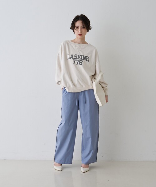 Rouge vif（ルージュヴィフ）の「【セットアップ対応】セミワイドドローパンツ（その他パンツ・レディース・ストライプ/サックスブルー・38/36）」の14枚目の写真