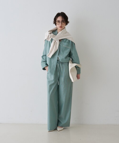 Rouge vif（ルージュヴィフ）の「【セットアップ対応】セミワイドドローパンツ（その他パンツ・レディース・ストライプ/サックスブルー・38/36）」の22枚目の写真