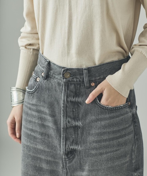 Curensology（カレンソロジー）の「Curensology(カレンソロジー)/＜&RC＞ワイドルーズハーフデニムパンツ（デニムパンツ・レディース・インディゴブルー/ブラック・36/40/38）」の15枚目の写真