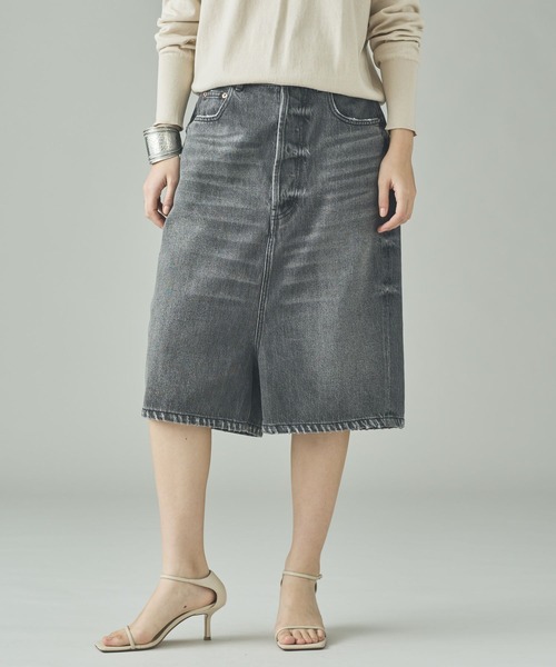 Curensology（カレンソロジー）の「Curensology(カレンソロジー)/＜&RC＞ワイドルーズハーフデニムパンツ（デニムパンツ・レディース・インディゴブルー/ブラック・36/40/38）」の9枚目の写真