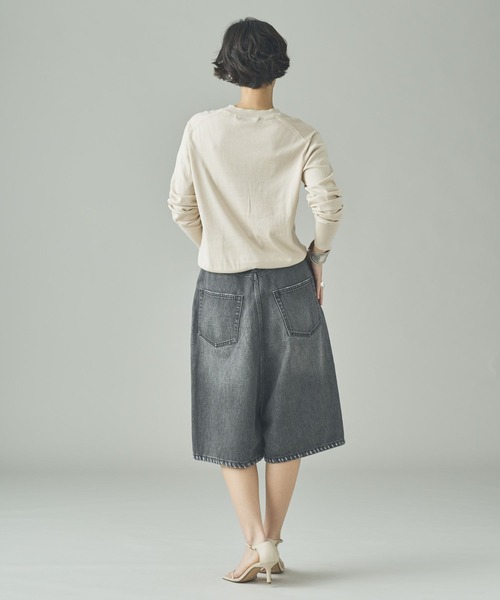 Curensology（カレンソロジー）の「Curensology(カレンソロジー)/＜&RC＞ワイドルーズハーフデニムパンツ（デニムパンツ・レディース・インディゴブルー/ブラック・36/40/38）」の14枚目の写真