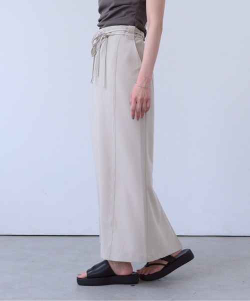 SOYEN(ソイエン)の「ウエストダブルコードロングスカート(スカート・レディース・ベージュ/チャコール・F)」の21枚目の写真