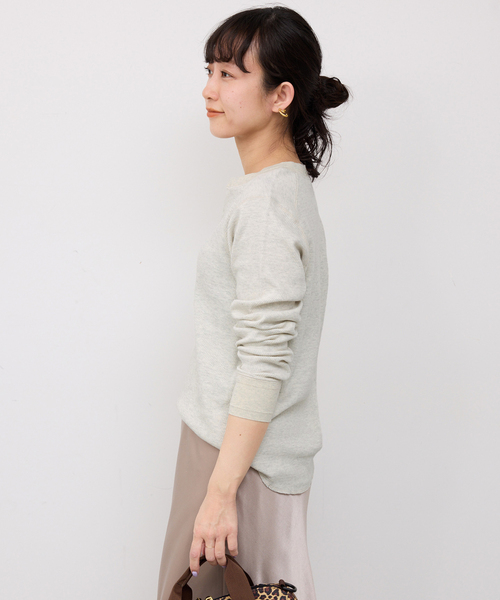 Faith(-)の「FAITH/フェイス SLOBE別注 ワッフルカットソー(Tシャツ/カットソー・レディース・ライトグレー/ピンク/ブラウン・FREE)」の9枚目の写真