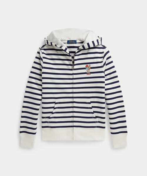 POLO RALPH LAUREN CHILDRENSWEAR(ポロ ラルフ ローレン チルドレンズウェア)の「Polo ベア ストライプド フリース フーディ(パーカー・キッズ・マルチ・L/M/S/XL)」の1枚目の写真