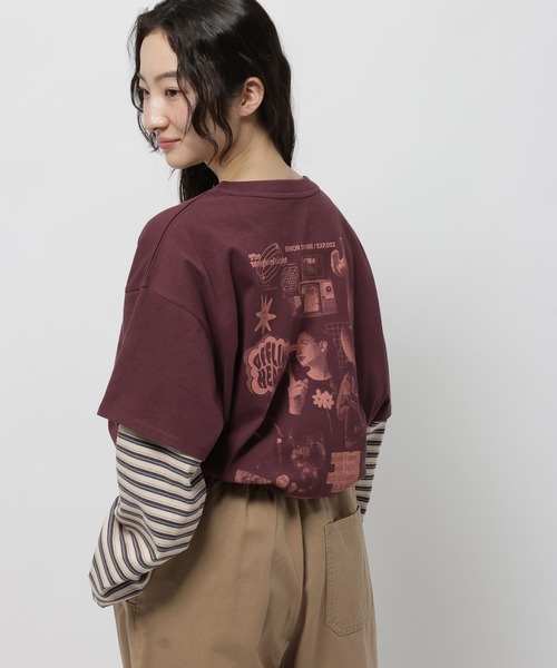 niko and...（ニコアンド）の「ルーズレイヤーグラフィックTシャツ（Tシャツ/カットソー・レディース・オフホワイト/ブラック/ブラウン・FREE）」の11枚目の写真