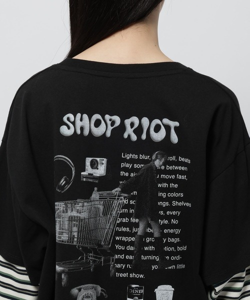 niko and...（ニコアンド）の「ルーズレイヤーグラフィックTシャツ（Tシャツ/カットソー・レディース・オフホワイト/ブラック/ブラウン・FREE）」の16枚目の写真