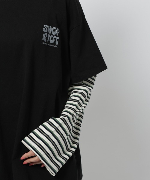 niko and...（ニコアンド）の「ルーズレイヤーグラフィックTシャツ（Tシャツ/カットソー・レディース・オフホワイト/ブラック/ブラウン・FREE）」の17枚目の写真