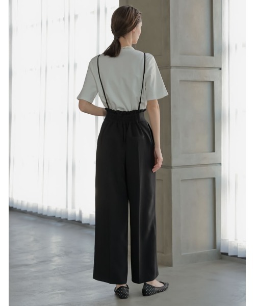 MEISM（ミズム）の「[2026S/S COLLECTION][MEISM by Re:EDIT][低身長/高身長サイズ有]ダブルクロスフリルサロペット（サロペット/オーバーオール・レディース・ホワイト/ブラック・MEDIUM/SHORT/LARGE/TALL）」の19枚目の写真