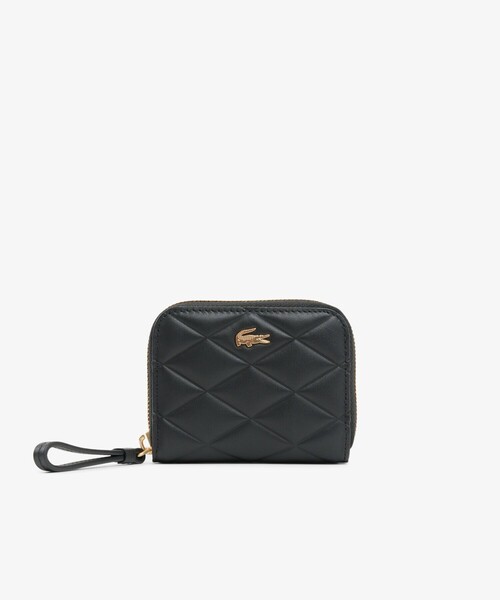 LACOSTE（ラコステ）の「クロコダイル キルティングレザーラウンドジップミニウォレット（財布・レディース・ブラック/イエロー/ベージュ・FREE）」の4枚目の写真