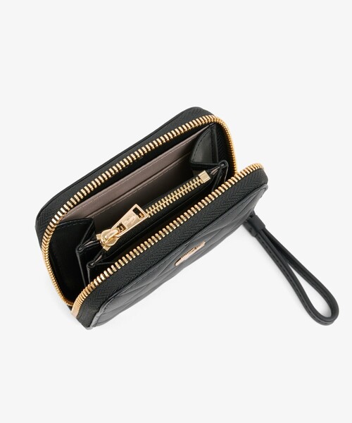 LACOSTE（ラコステ）の「クロコダイル キルティングレザーラウンドジップミニウォレット（財布・レディース・ブラック/イエロー/ベージュ・FREE）」の6枚目の写真