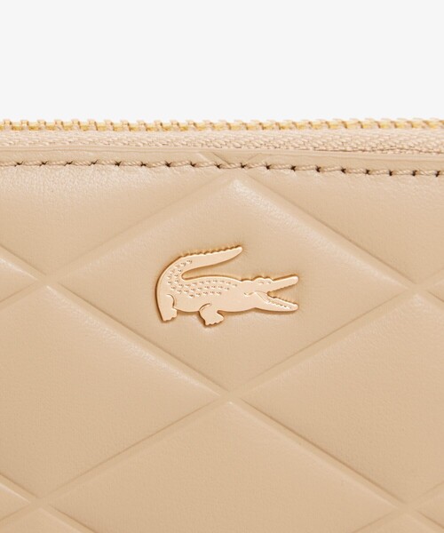 LACOSTE（ラコステ）の「クロコダイル キルティングレザーラウンドジップミニウォレット（財布・レディース・ブラック/イエロー/ベージュ・FREE）」の11枚目の写真
