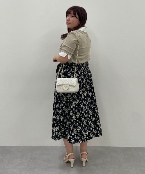 marun(マルン)の「<大きいサイズ>シャツドッキングカットソー marun(Tシャツ/カットソー・レディース・モカ/ネイビー・5L/4L/3L/LL/L)」の12枚目の写真
