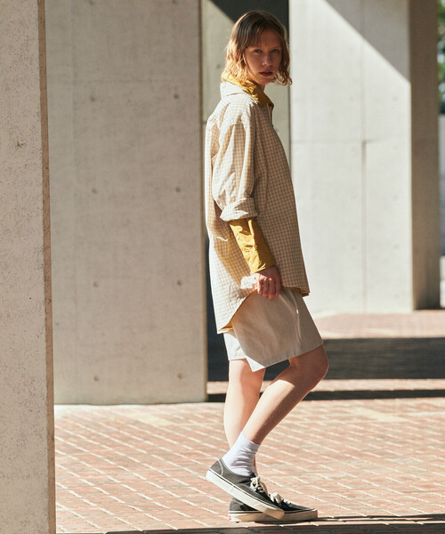 GYMPHLEX(ジムフレックス)の「Gymphlex | ハーフジップ 長袖チェックシャツ WOMEN(シャツ/ブラウス・レディース・イエロー系その他・14)」の4枚目の写真
