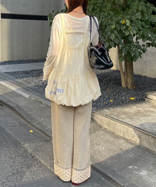 CIAOPANIC(チャオパニック)の「リメイク風バルーンチュニックワンピース(チュニック・レディース・ブラック/カーキ/アイボリー・ONE SIZE)」の10枚目の写真