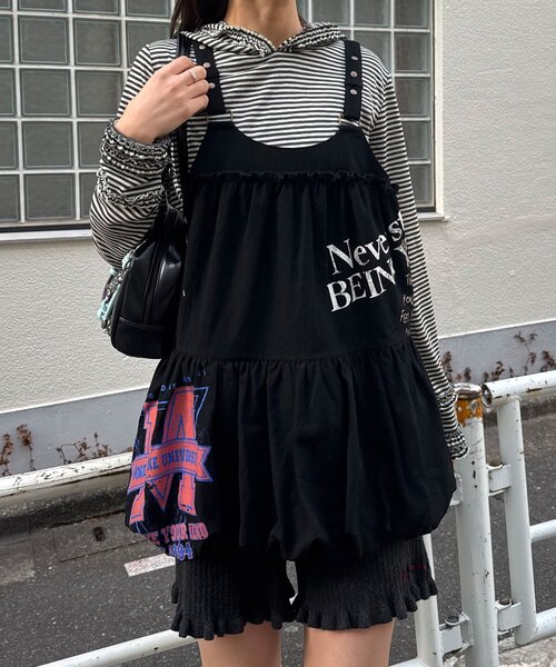 CIAOPANIC(チャオパニック)の「リメイク風バルーンチュニックワンピース(チュニック・レディース・ブラック/カーキ/アイボリー・ONE SIZE)」の13枚目の写真