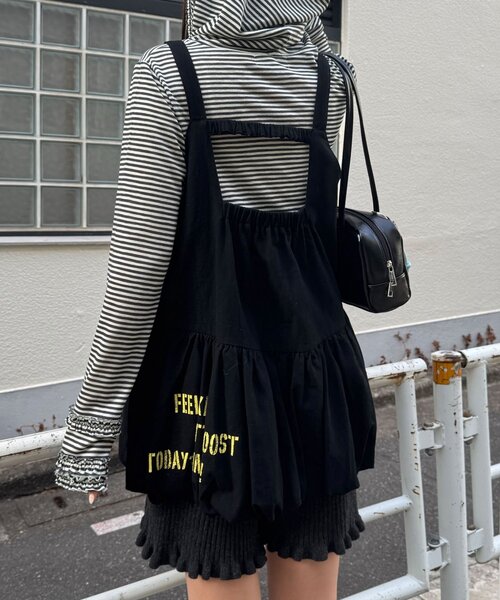 CIAOPANIC(チャオパニック)の「リメイク風バルーンチュニックワンピース(チュニック・レディース・ブラック/カーキ/アイボリー・ONE SIZE)」の15枚目の写真