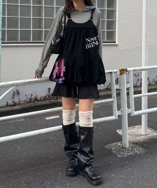 CIAOPANIC(チャオパニック)の「リメイク風バルーンチュニックワンピース(チュニック・レディース・ブラック/カーキ/アイボリー・ONE SIZE)」の16枚目の写真