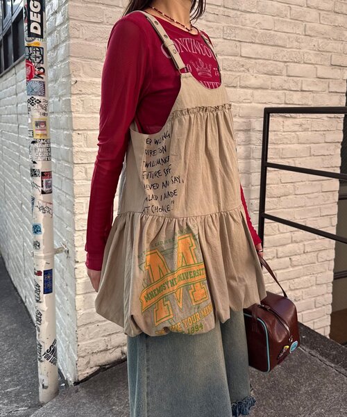 CIAOPANIC(チャオパニック)の「リメイク風バルーンチュニックワンピース(チュニック・レディース・ブラック/カーキ/アイボリー・ONE SIZE)」の20枚目の写真