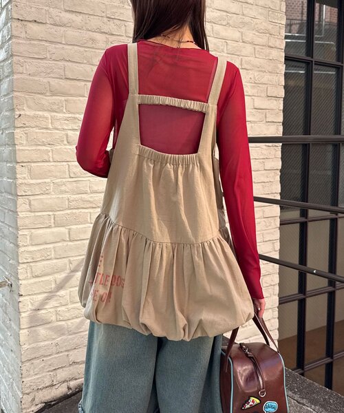 CIAOPANIC(チャオパニック)の「リメイク風バルーンチュニックワンピース(チュニック・レディース・ブラック/カーキ/アイボリー・ONE SIZE)」の21枚目の写真