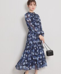 couture brooch（クチュールブローチ）の「【洗える・着映え】チューリップ柄 ワンピース（ワンピース）」