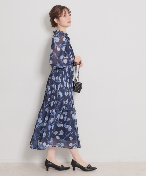 couture brooch(クチュールブローチ)の「【洗える・着映え】チューリップ柄 ワンピース(ワンピース・レディース・オフホワイト・36/38/40/42)」の14枚目の写真