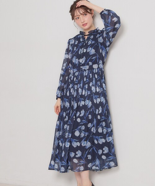 couture brooch(クチュールブローチ)の「【洗える・着映え】チューリップ柄 ワンピース(ワンピース・レディース・オフホワイト・36/38/40/42)」の15枚目の写真